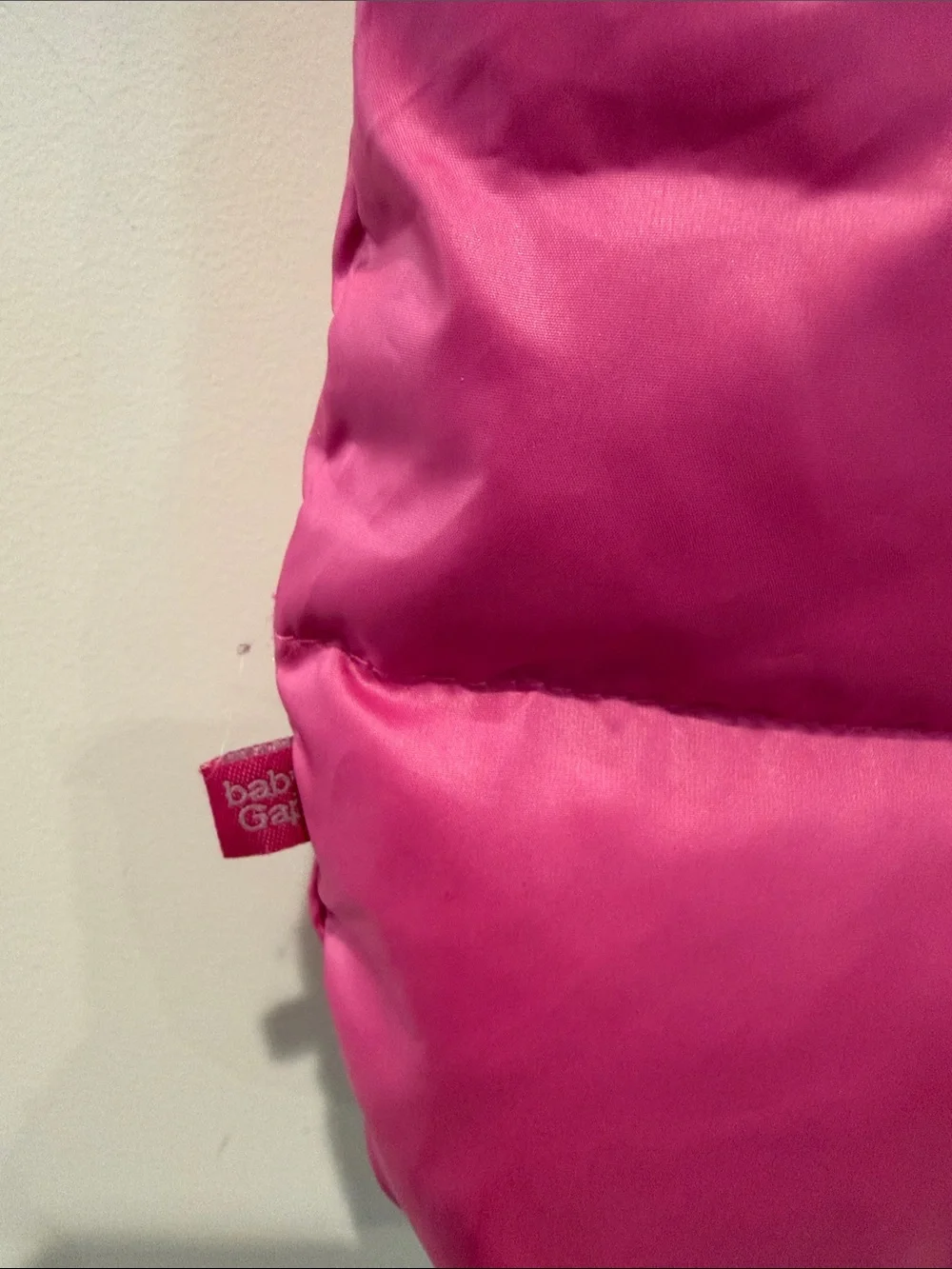 GAP Hot Pink Puffer Sleep Sack with Hood